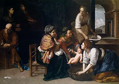 The Birth of Saint John the Baptist Artemisia Gentileschi